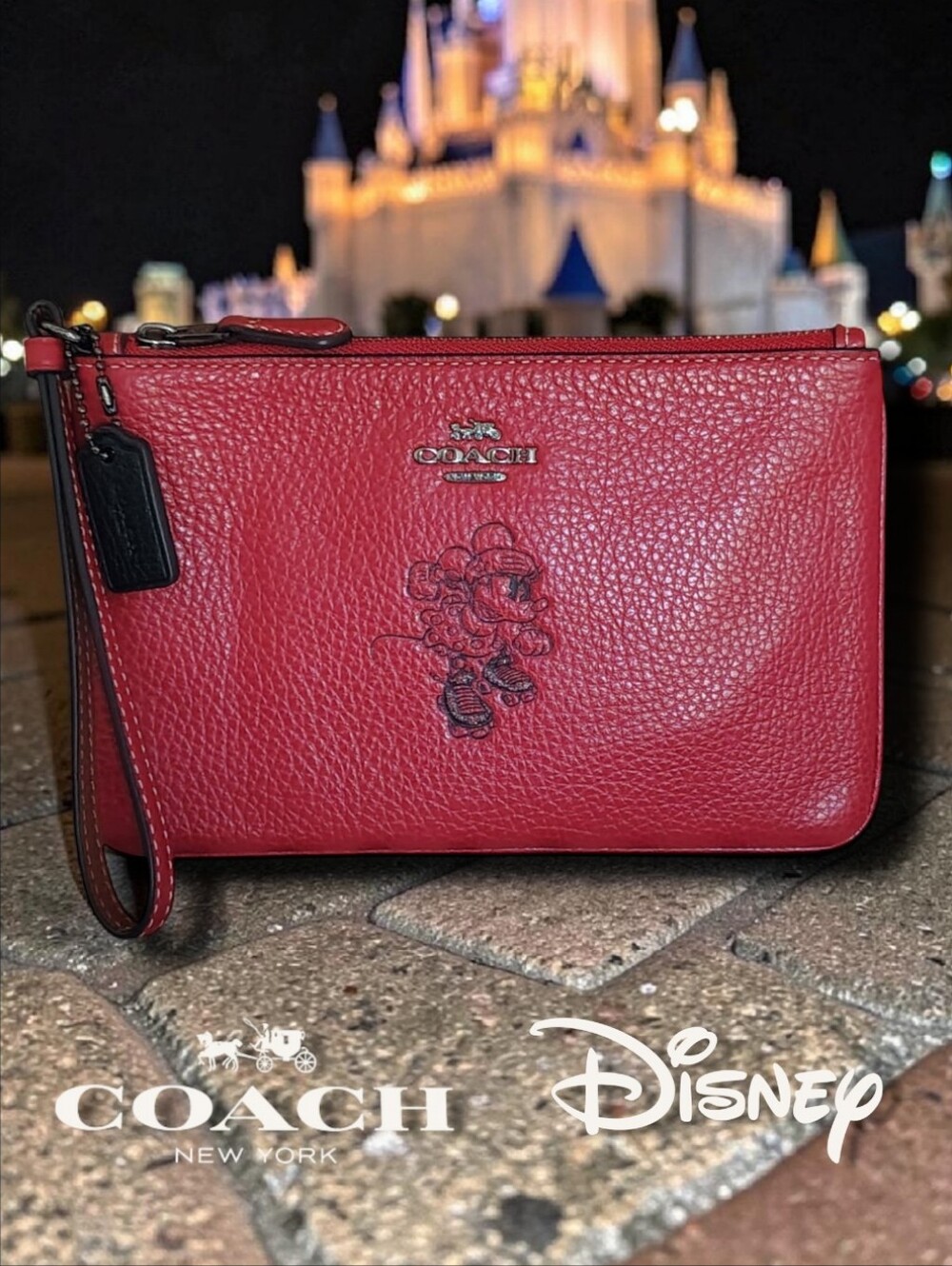 Coach Disney Minnie Mouse Large Wristlet